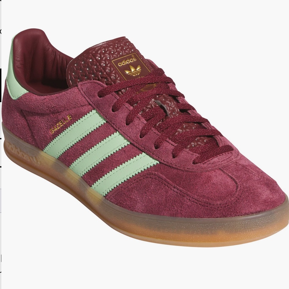 Adidas Gazelle Indoor Sneaker in Red / Green Spark / Gum 3